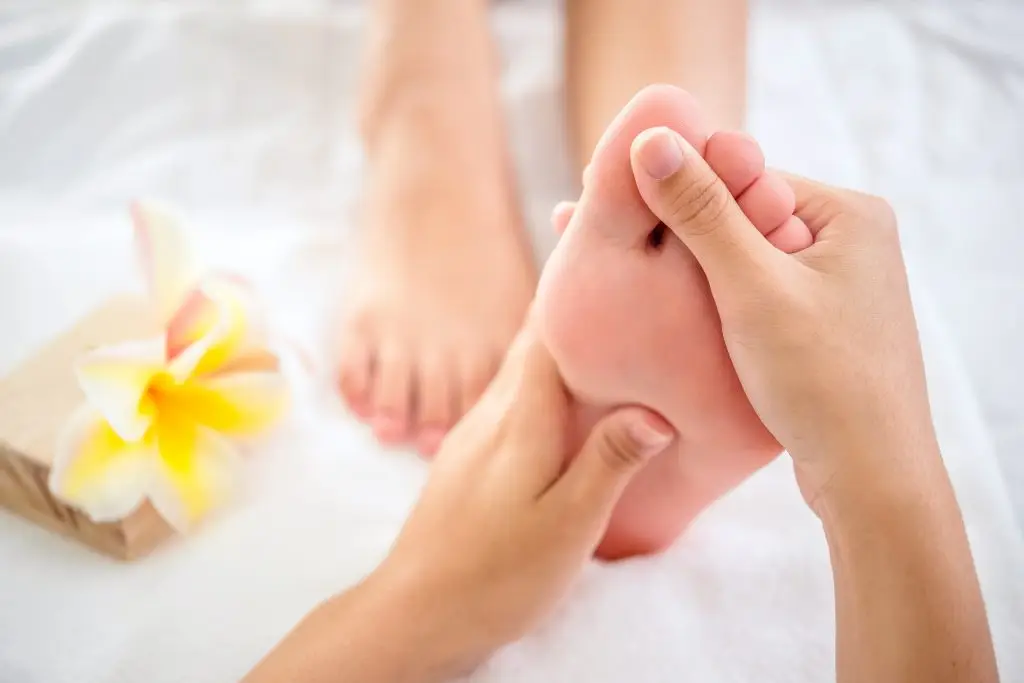 Foot,Massage,In,Spa,Salon,,Closeup