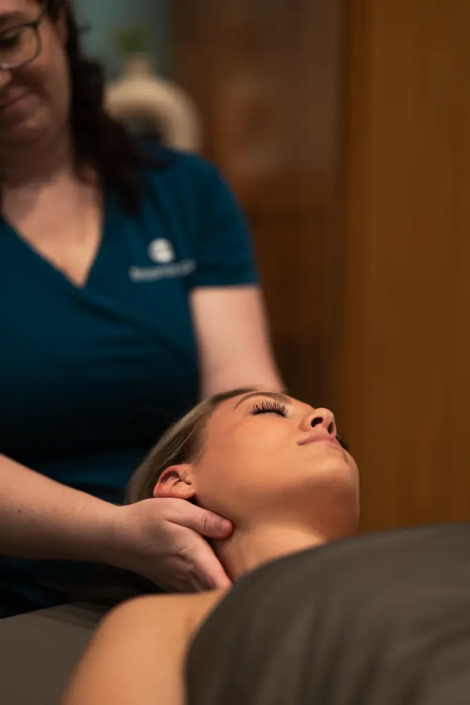 Client enjoying a relaxing massage at Balance Spa Boca Raton